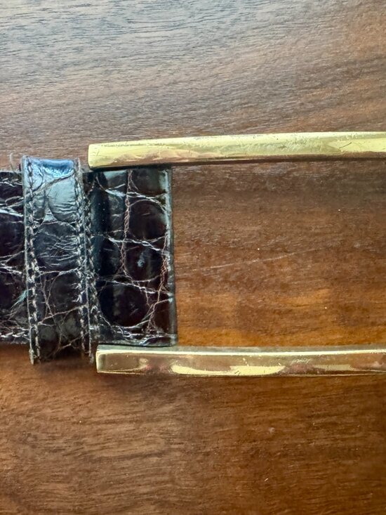 Vintage 1970s L’Aiglon Crocodile Belt main image 4